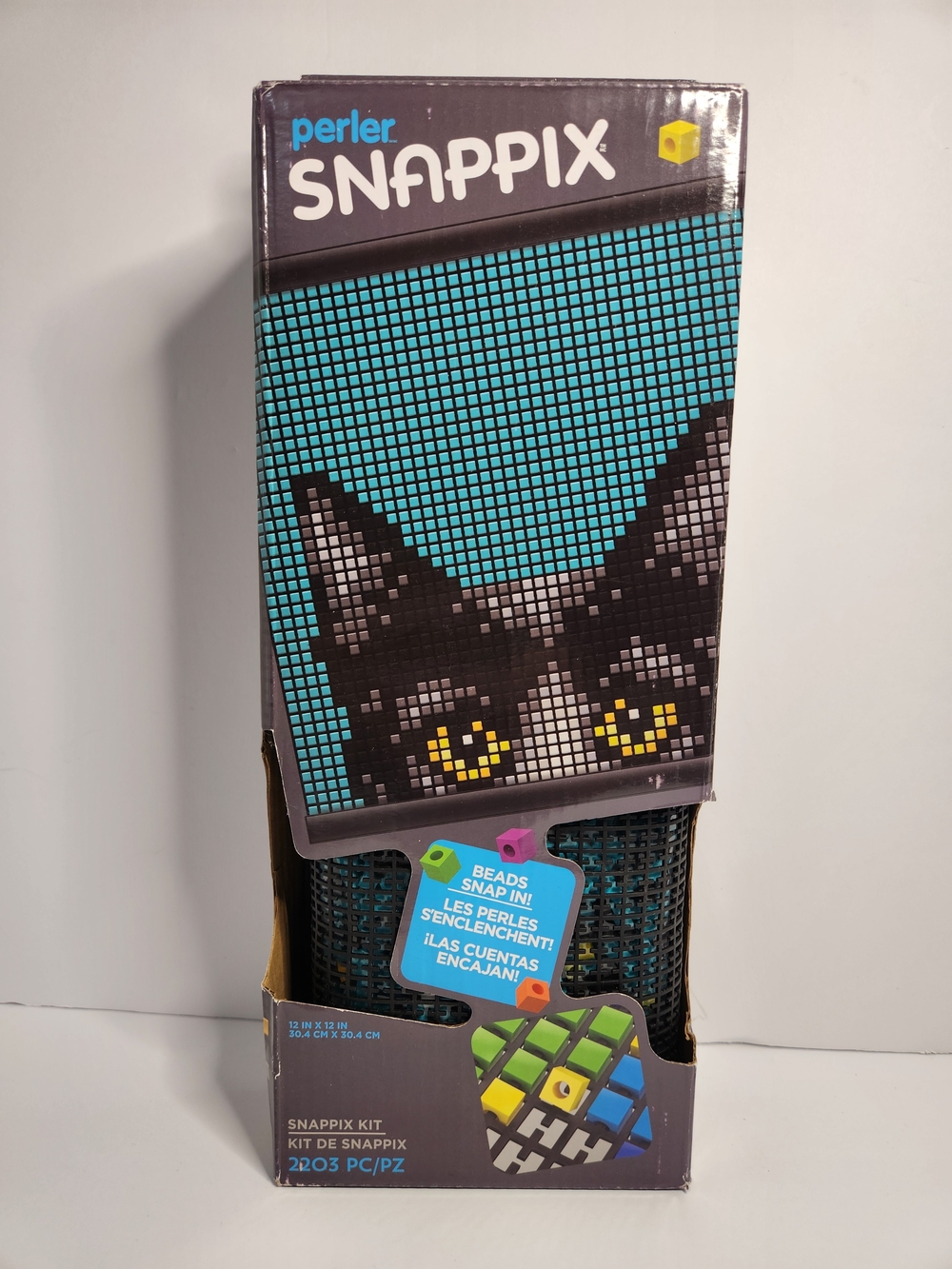 Perler Snappix Cat Mosaic Kit - Black & Turquoise